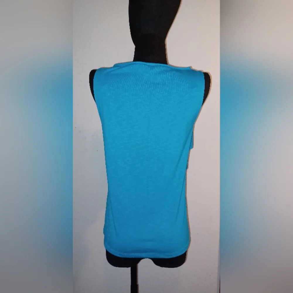 Raffaella Blue Layered Ruffle Tank Top - Picture 3 of 5